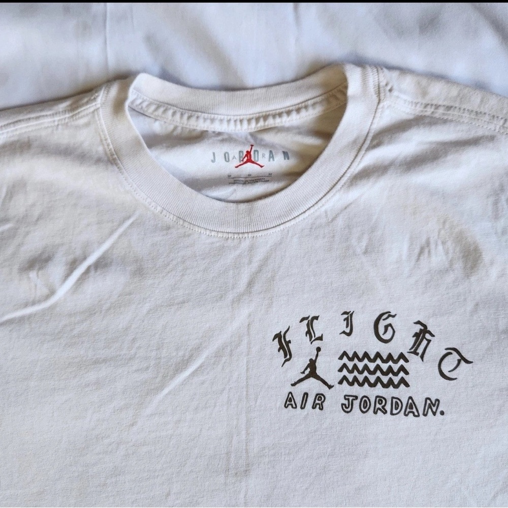 Jordan White and Black Short Sleeve Tee